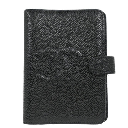 Chanel Black Caviar Skin Notebook Cover Small Good
