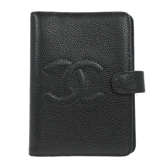 Chanel Black Caviar Skin Notebook Cover Small Good
