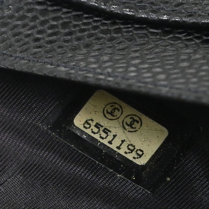 Chanel Black Caviar Skin Notebook Cover Small Good