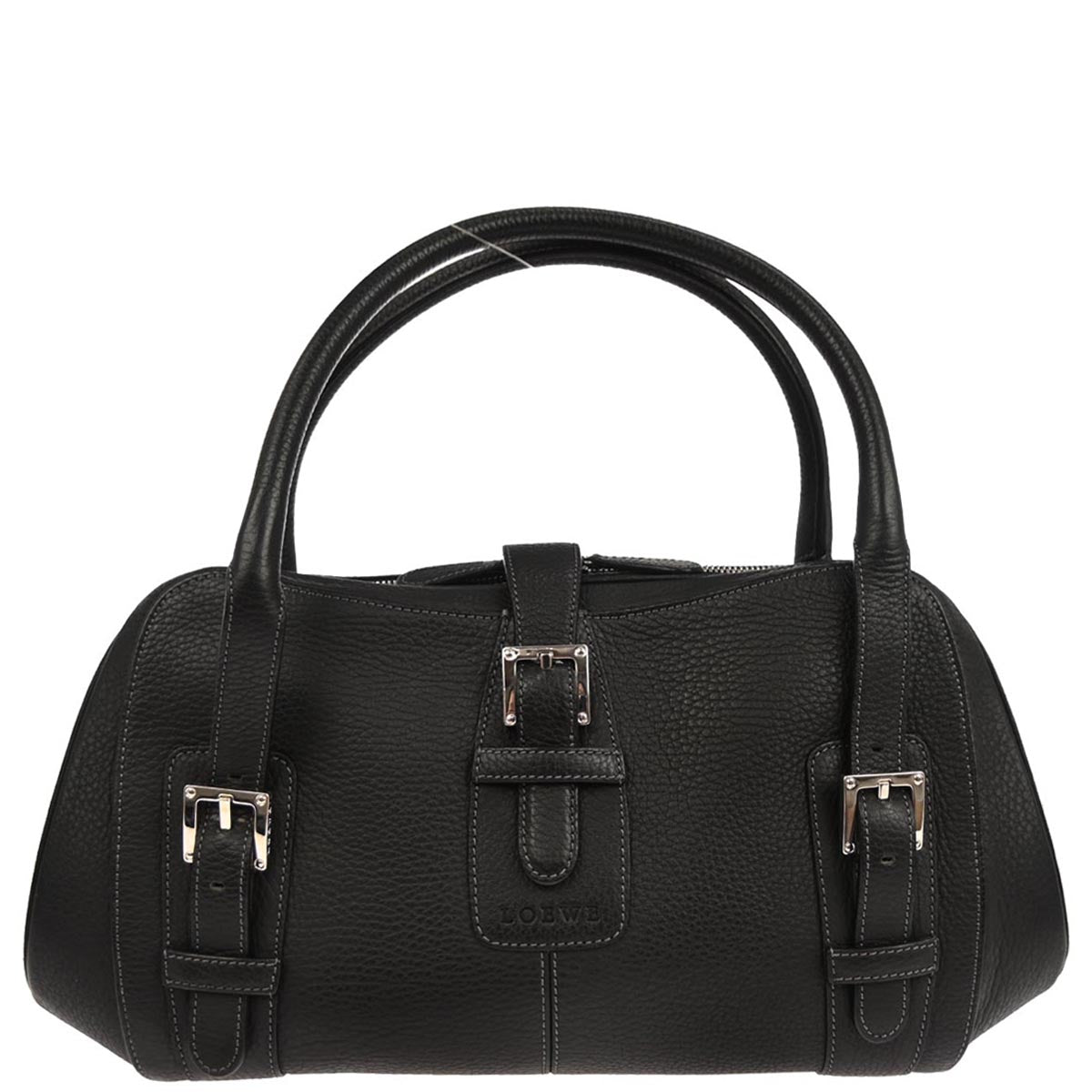 Loewe Black Leather Senda Handbag