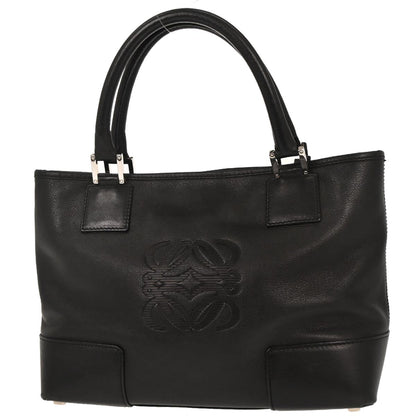 Loewe Black Leather Fusta Tote Handbag