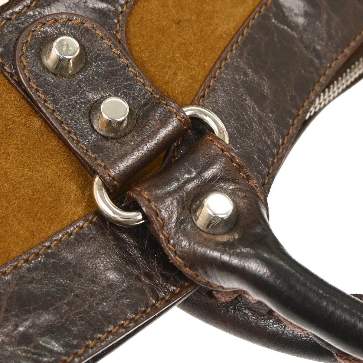 Balenciaga Brown Suede The First 2way Shoulder Handbag