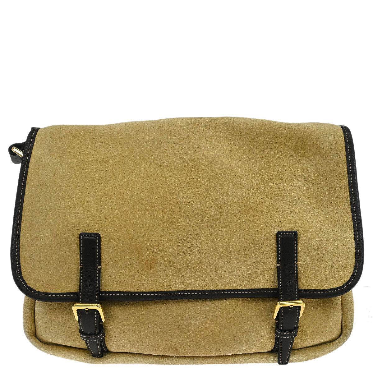 Loewe Beige Suede Shoulder Bag