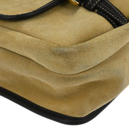Loewe Beige Suede Shoulder Bag