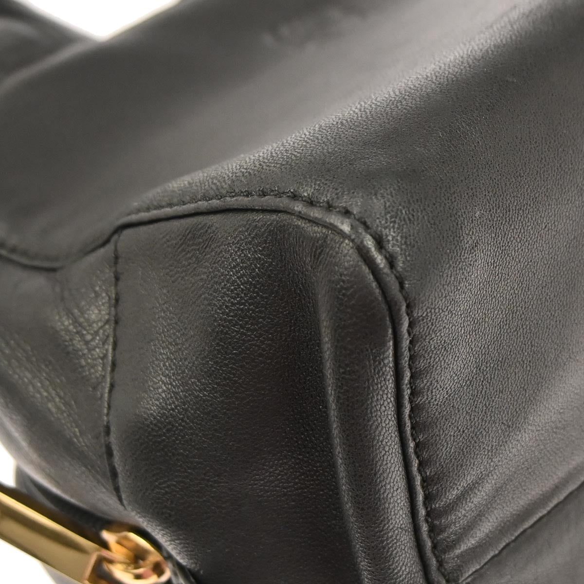 Loewe Black Leather Handbag L18