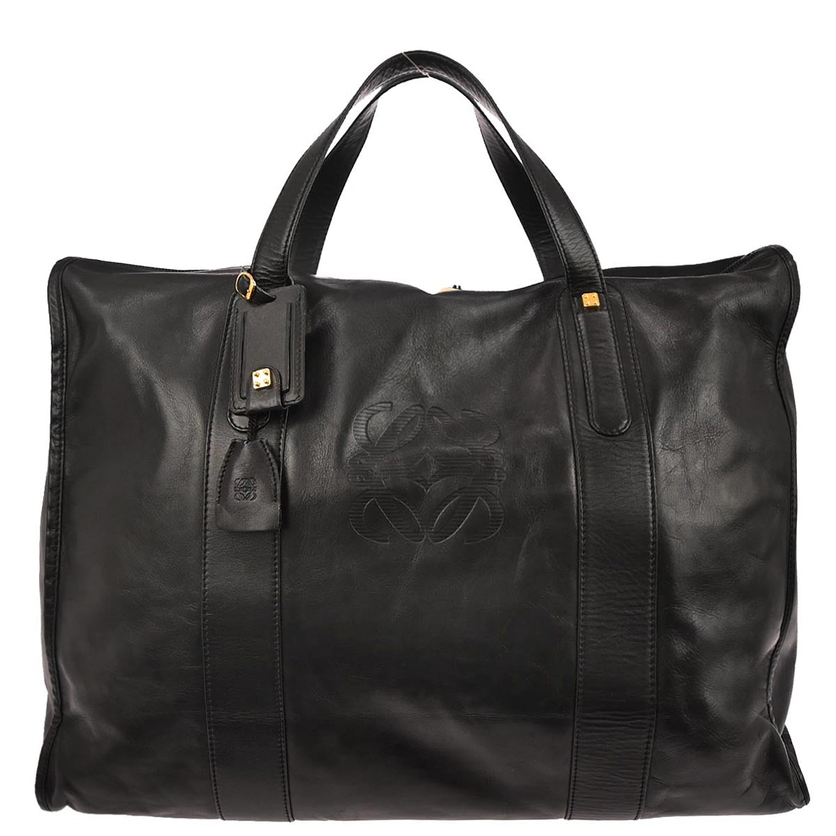 Loewe Black Anagram Travel Handbag