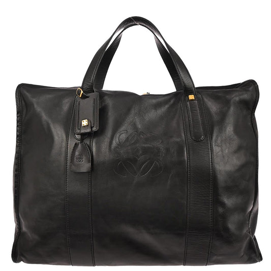 Loewe Black Anagram Travel Handbag