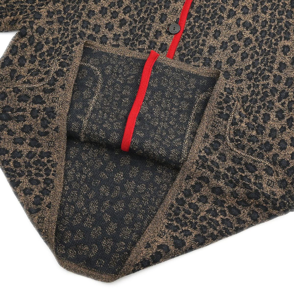 Fendi Setup Suit Cardigan Skirt Leopard Brown #42 #40