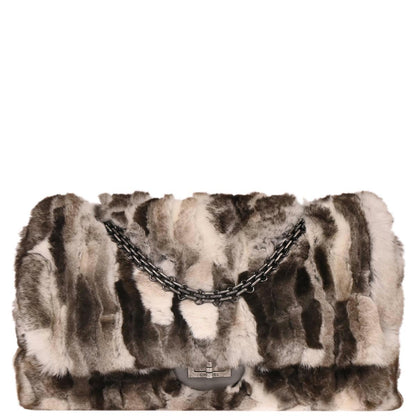 Chanel * Brown Orylag Fur 2.55 Classic Double Flap Shoulder Bag