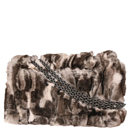 Chanel * Brown Orylag Fur 2.55 Classic Double Flap Shoulder Bag