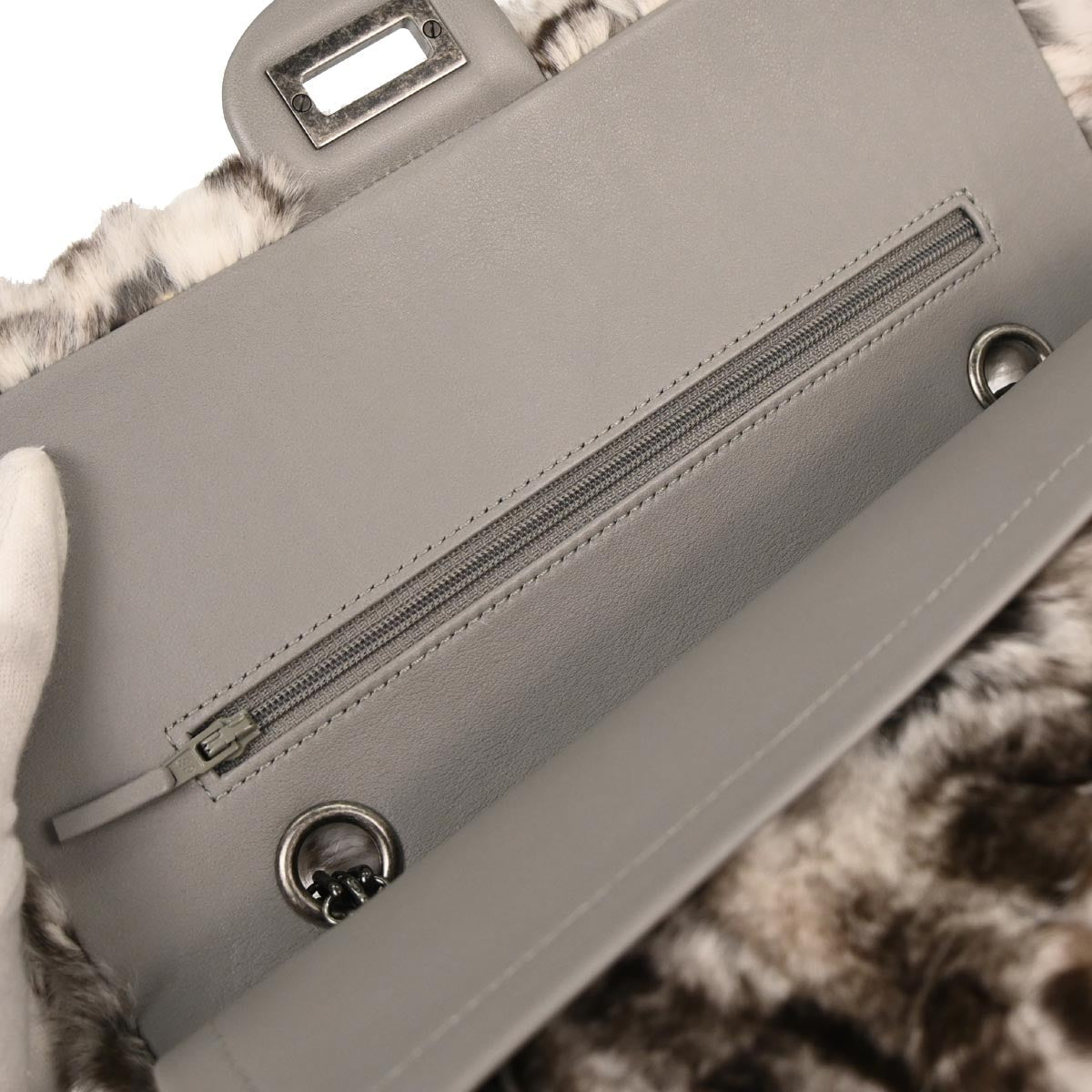 Chanel * Brown Orylag Fur 2.55 Classic Double Flap Shoulder Bag