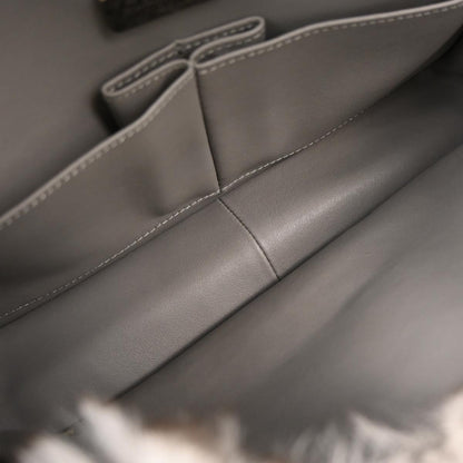 Chanel * Brown Orylag Fur 2.55 Classic Double Flap Shoulder Bag