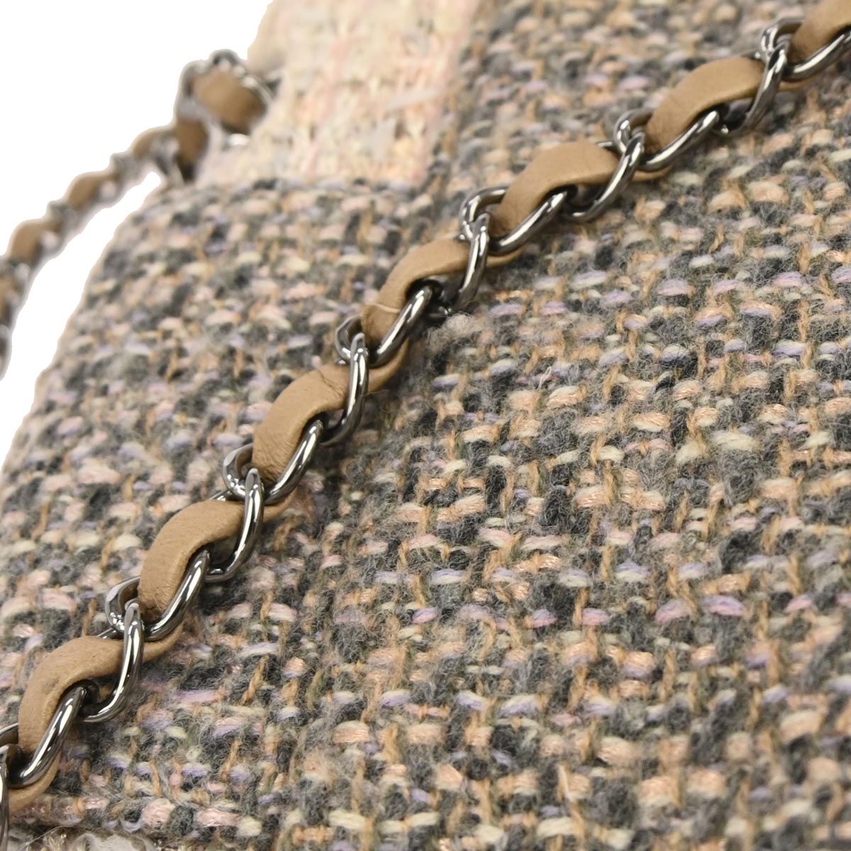 Chanel Pink Tweed Shoulder Bag