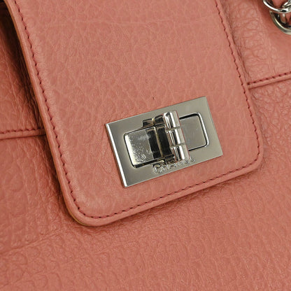 Chanel 2003-2004 Pink Calfskin Mademoiselle Lock Shoulder Bag