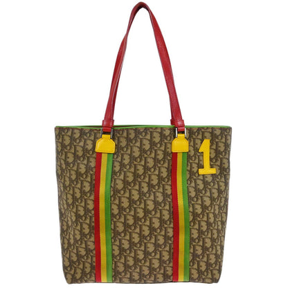 Christian Dior Brown Rasta-Color Trotter Tote Handbag
