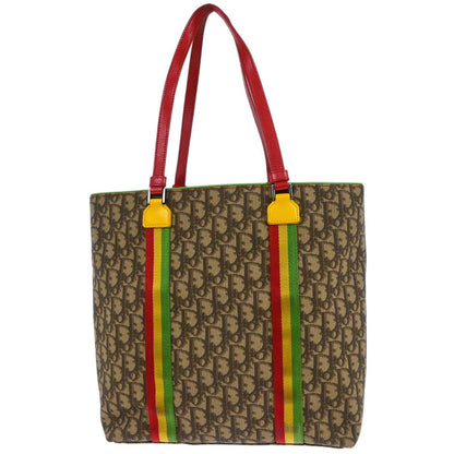 Christian Dior Brown Rasta-Color Trotter Tote Handbag