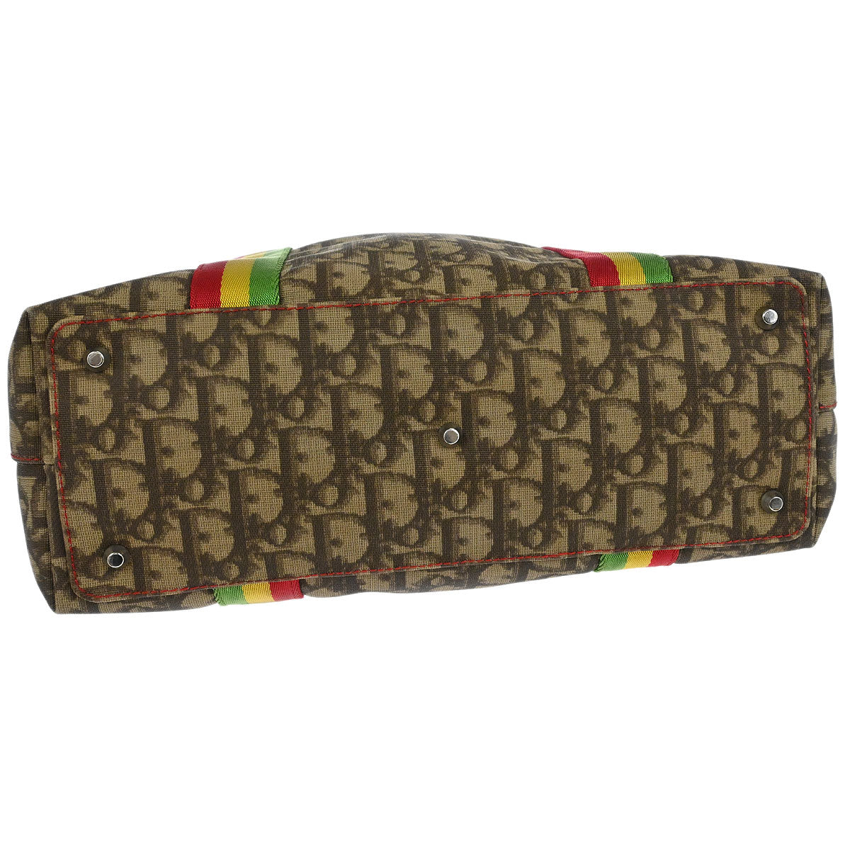 Christian Dior Brown Rasta-Color Trotter Tote Handbag