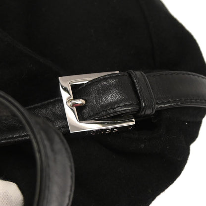 Fendi Black Cashmere Mamma Baguette Handbag