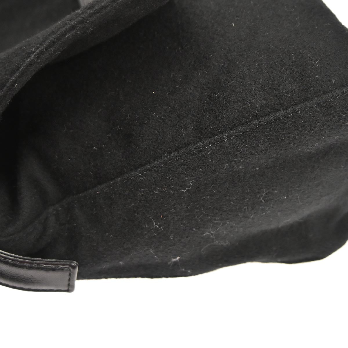 Fendi Black Cashmere Mamma Baguette Handbag