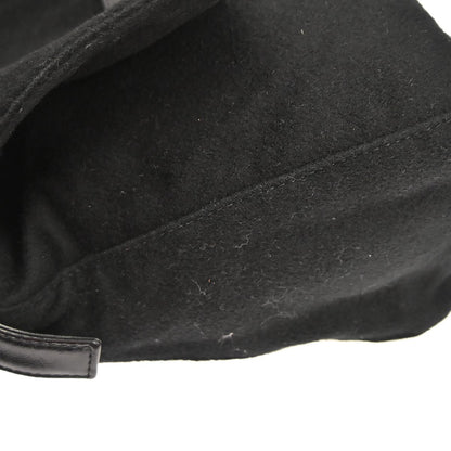 Fendi Black Cashmere Mamma Baguette Handbag