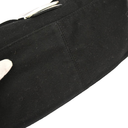 Fendi Black Cashmere Mamma Baguette Handbag