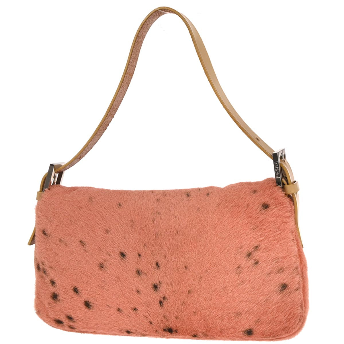 Fendi * Orange Pony Hair Baguette Handbag