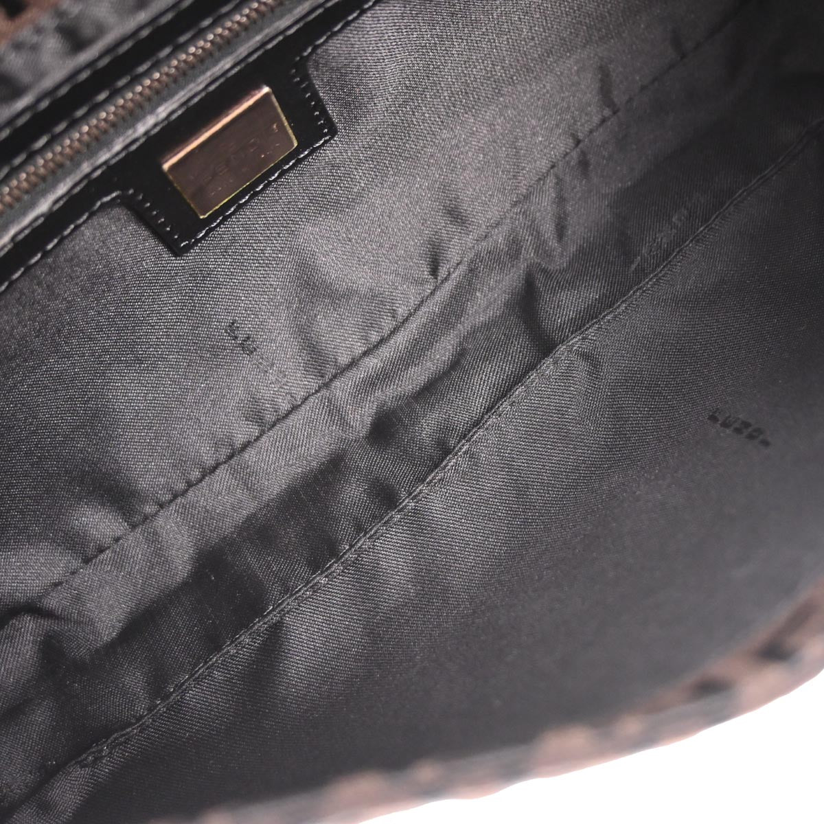 Fendi Brown Canvas Zucchino Baguette Handbag