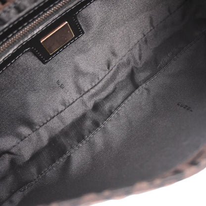 Fendi Brown Canvas Zucchino Baguette Handbag