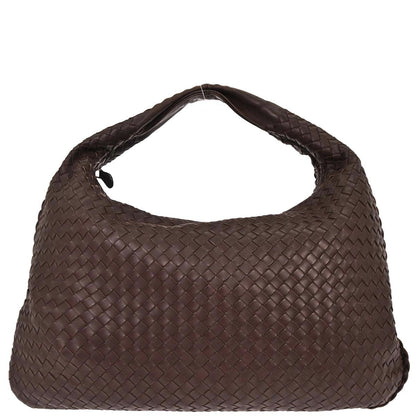 Bottega Veneta Brown Leather Intrecciato Hobo Handbag