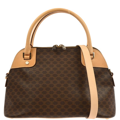 Celine * Brown Macadam 2way Shoulder Handbag