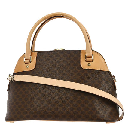 Celine * Brown Macadam 2way Shoulder Handbag