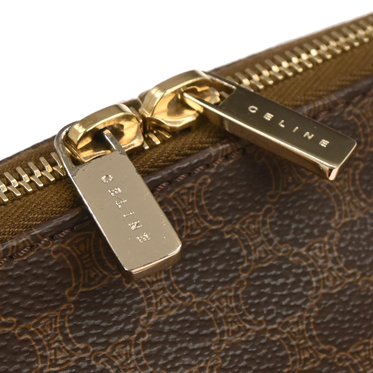 Celine * Brown Macadam 2way Shoulder Handbag