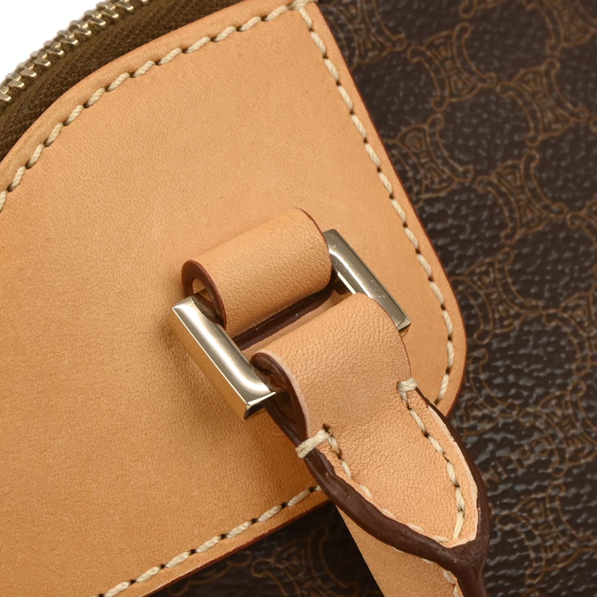 Celine * Brown Macadam 2way Shoulder Handbag