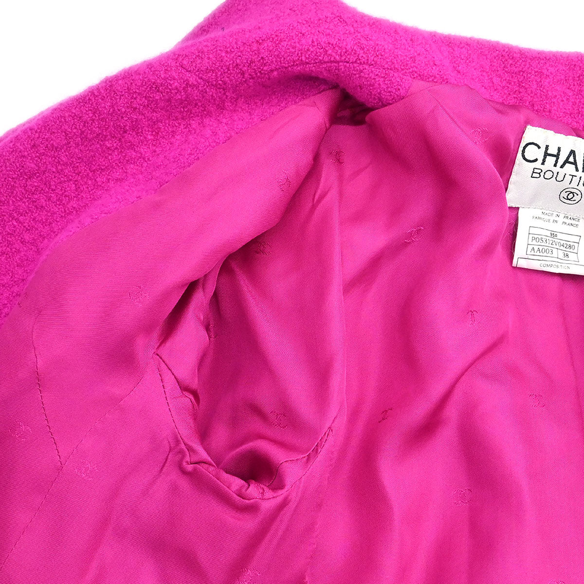 Chanel 1995 Double Breasted Jacket Pink #38