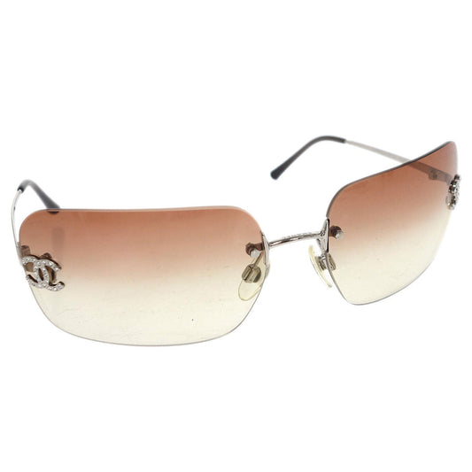 Chanel Sunglasses Eyewear Brown Rhinestone Small Good