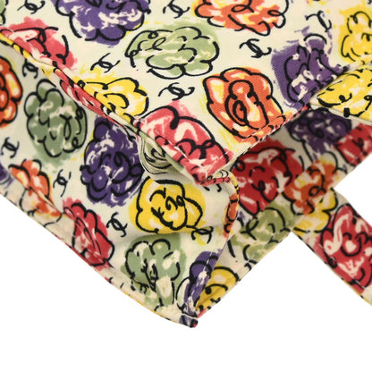 Chanel 1997-1999 White Canvas Flower Tote Handbag