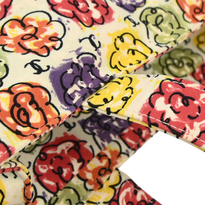 Chanel 1997-1999 White Canvas Flower Tote Handbag