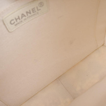 Chanel 1997-1999 White Canvas Flower Tote Handbag