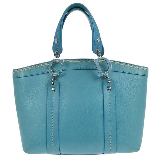 Christian Dior Turquoise Blue Leather Handbag