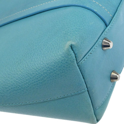 Christian Dior Turquoise Blue Leather Handbag