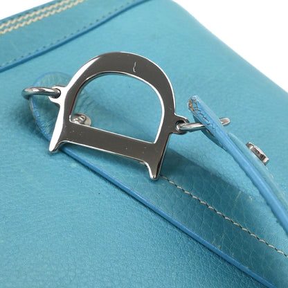 Christian Dior Turquoise Blue Leather Handbag