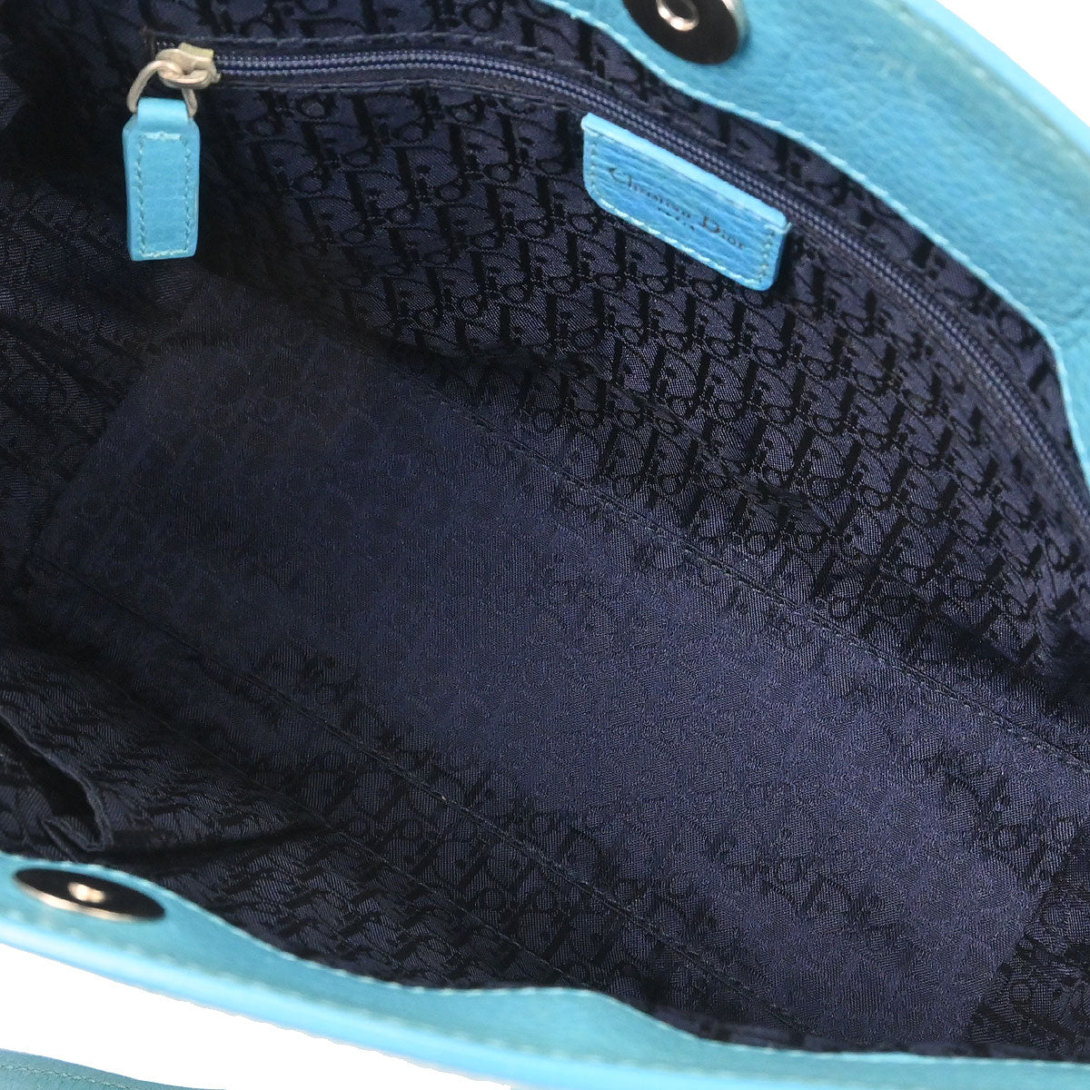 Christian Dior Turquoise Blue Leather Handbag