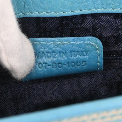 Christian Dior Turquoise Blue Leather Handbag