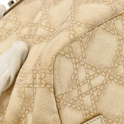 Christian Dior Beige Canvas Cannage Handbag