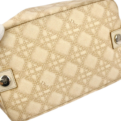 Christian Dior Beige Canvas Cannage Handbag