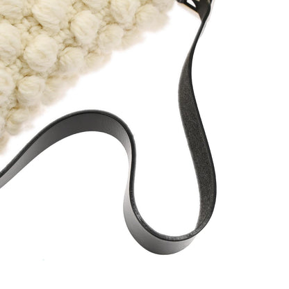 Fendi White Wool Mamma Baguette Handbag