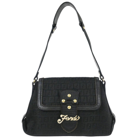 Fendi Black Zucchino Shoulder Bag