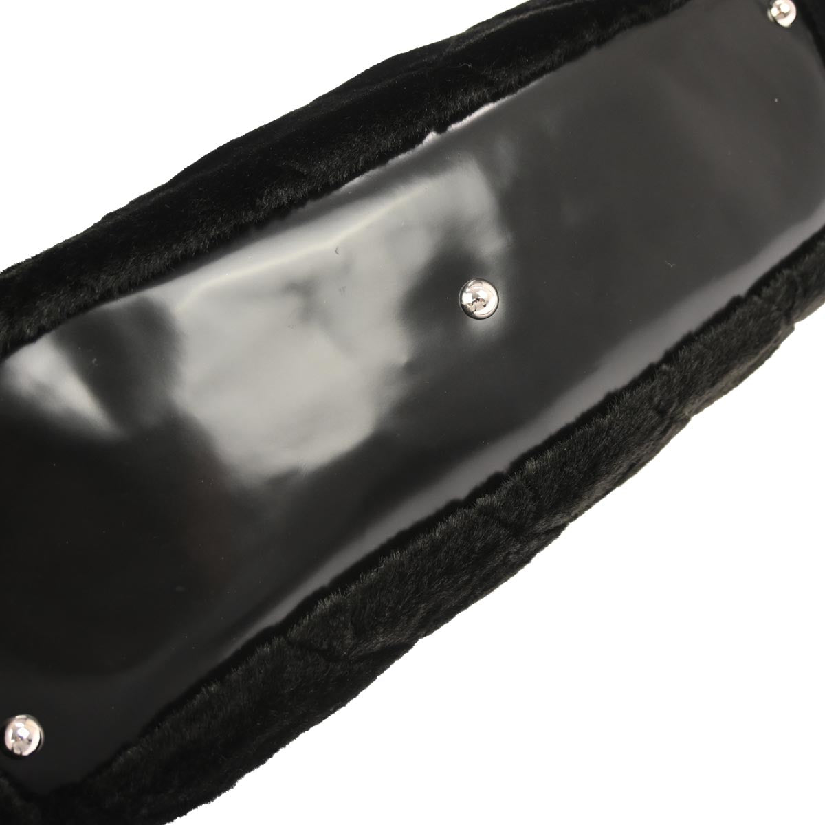 Chanel 2009-2010 Black Faux Fur Tote Handbag