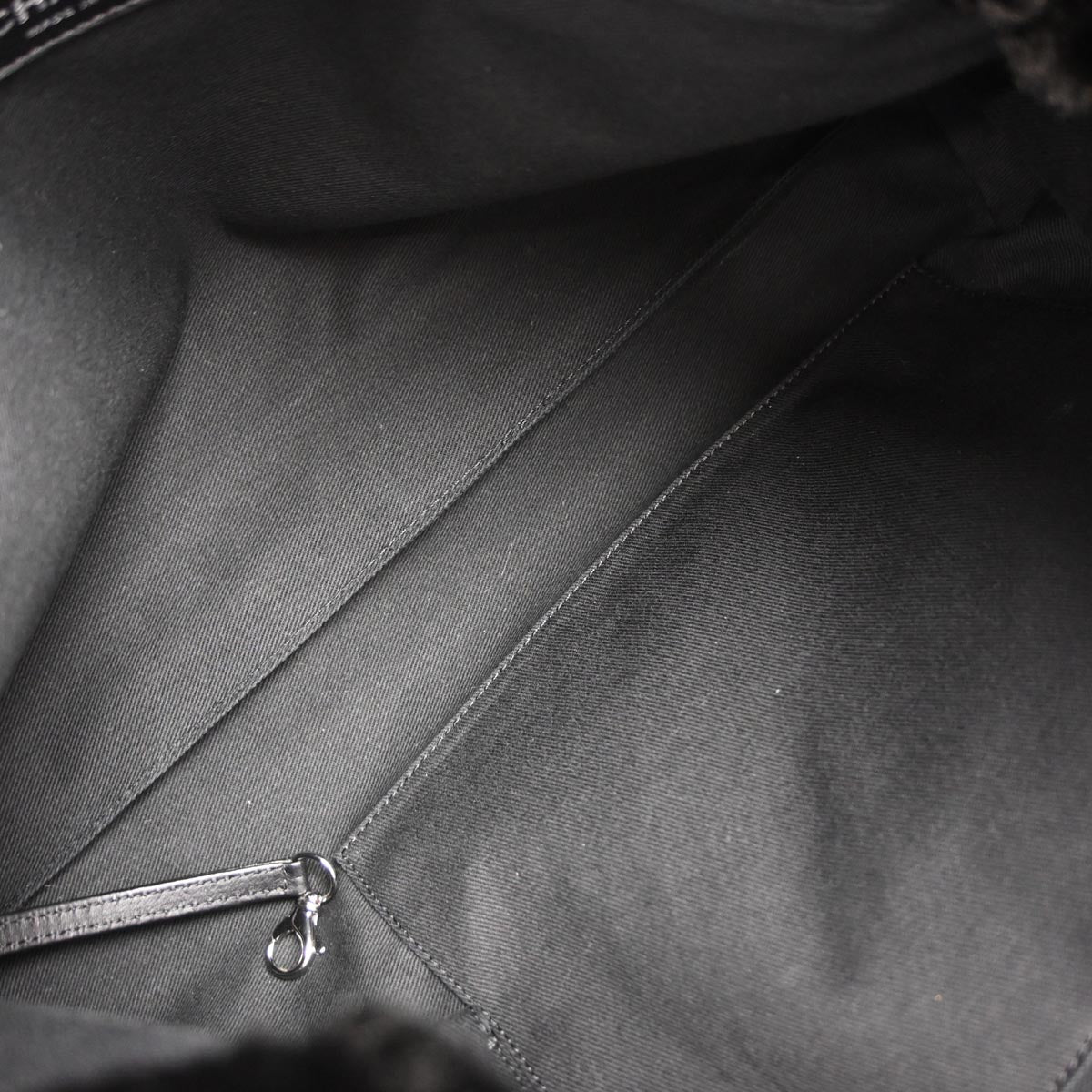 Chanel 2009-2010 Black Faux Fur Tote Handbag