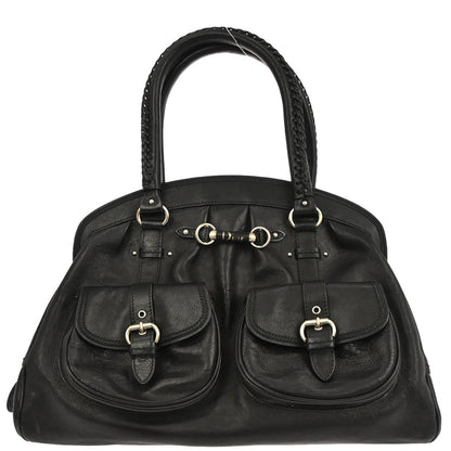 Christian Dior Black Leather My Dior Duffle Handbag